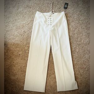NWT Vince Camuto Women's Antique White Wide-Leg Dressy Pants, Size 6
